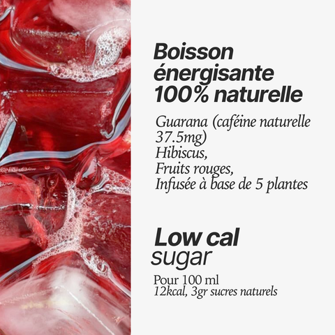 Kera - Boisson énergisante - Guarana, Hibiscus, fruits rouges