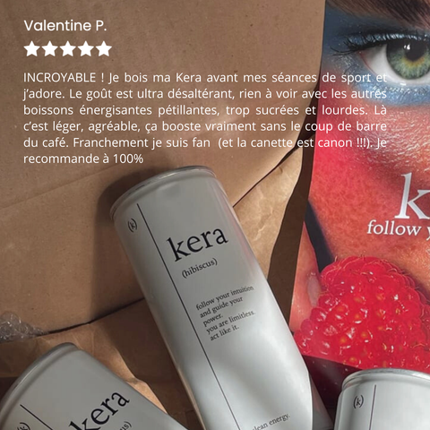 Kera - Boisson énergisante - Guarana, Hibiscus, fruits rouges